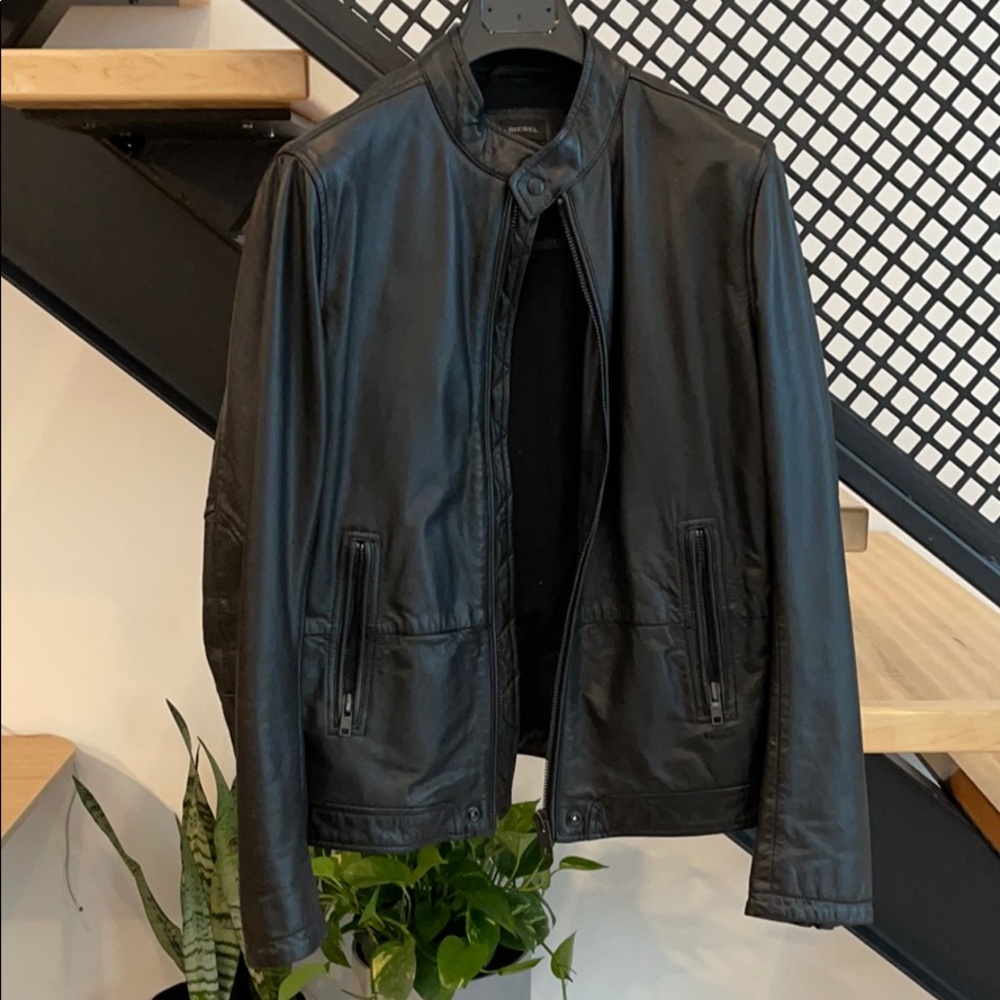 Diesel moto cross leather jacket